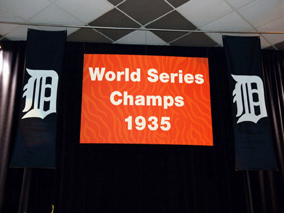 Detroit Tigers Corporate Event championship decoration and banners Detroit Tigers Corporate Event championship banners