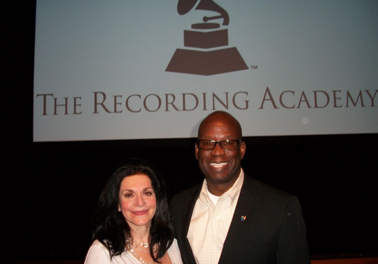 Ellyn Harris and DJ Carl at a Recording Academy event djcarl ellyn harris nyc image