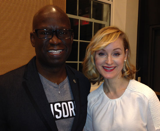 Erin Davie poses with DJ Carl erin davie dj carl image