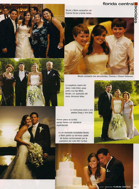 Imagen Nuestra Revista Magazine featuring a Latin Familia Wedding