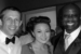 David Shoemaker and Jennifer Hsiung pose with DJ Carl BF Williams at their Tampa, Florida wedding